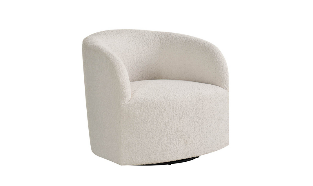 Universal Furniture Exhale Swivel Chair in Cream Fabric