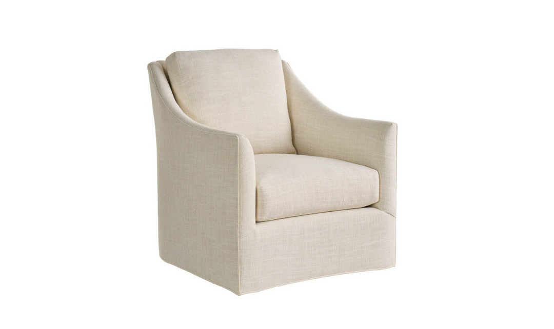 Universal Furniture Walter Fabric Swivel Chair in Beige