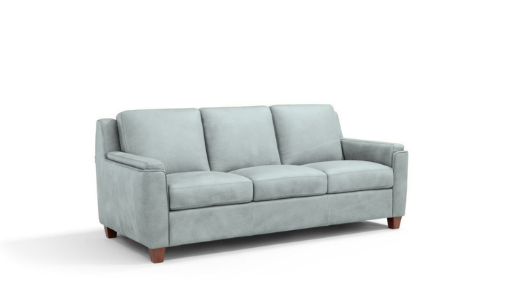 Di Gio Malmo 3-Seater Leather Queen Sleeper Sofa in Blue