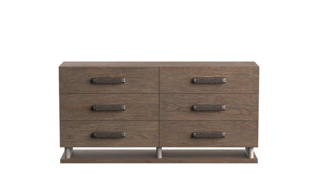 Bernhardt Casa Paros 6-Drawers Wooden Dresser in Playa Brown