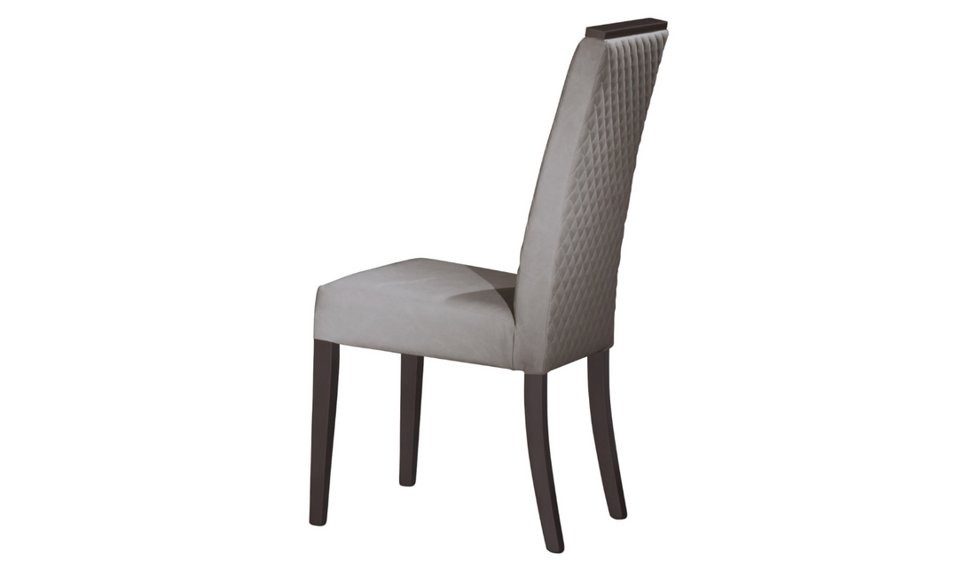 Jennifer Italia Travertine Gray Leather Premium Armless Dining Chair