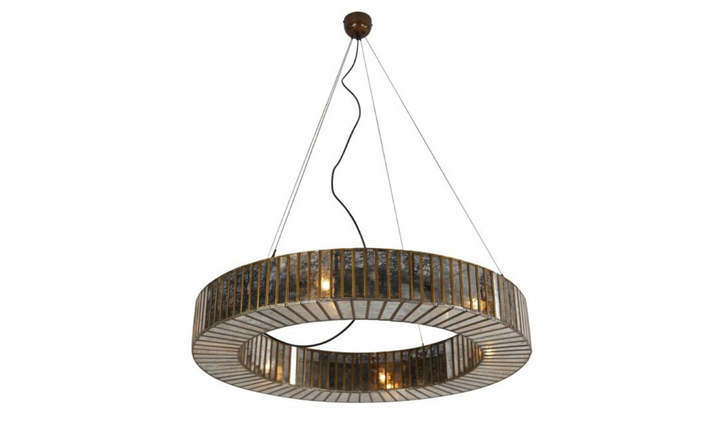 HTD Boho Extra Large Round Pendant With Copper Finish- Jennifer Furniture