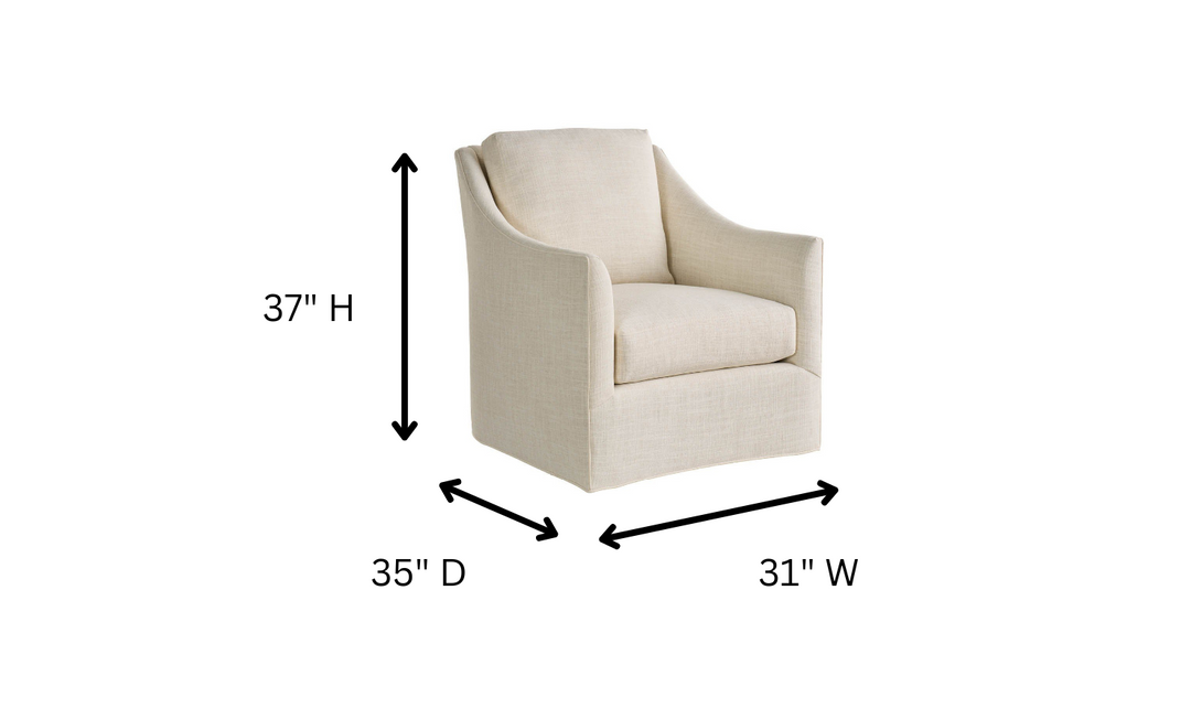 Universal Furniture Walter Fabric Swivel Chair in Beige