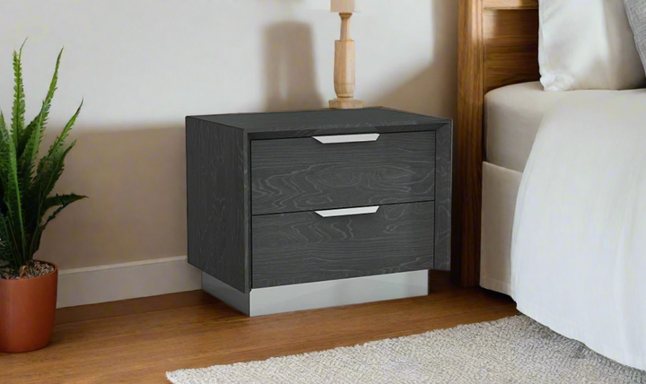 Jennifer Italia Monte Leone Two Drawers Nightstand- Jennifer Furniture