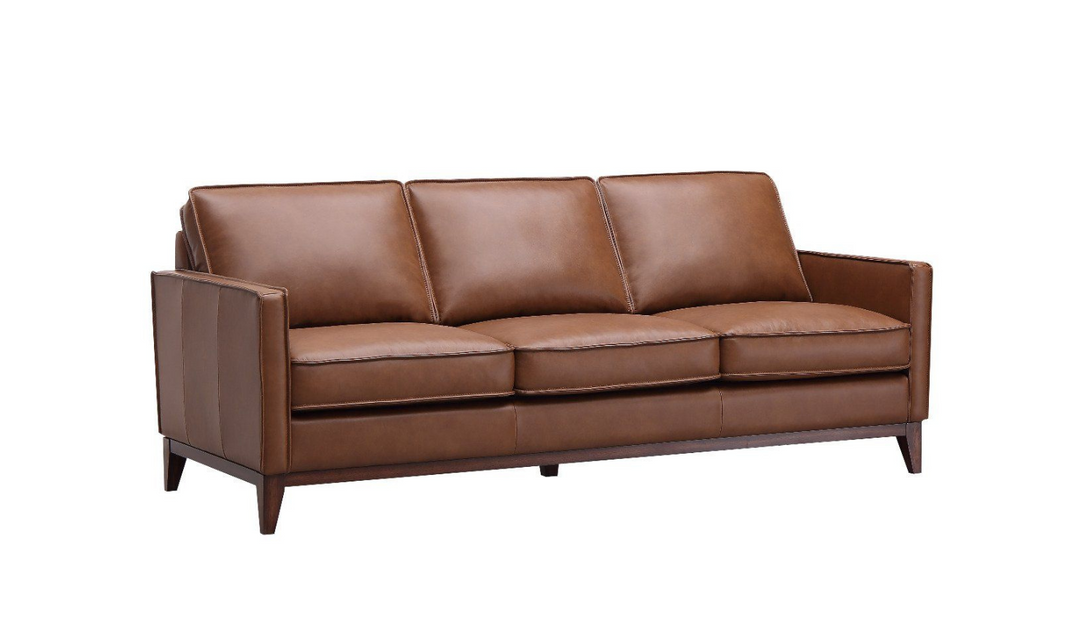 Leather Italia Georgetowne Weston 3-Seater Saddle Leather Sofa in Brown