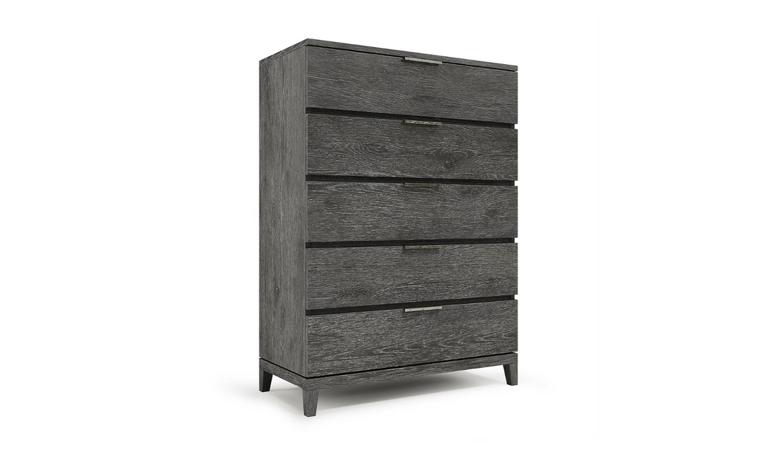 Bernhardt Menton 5-Drawers Wooden Chest in Sutton Black