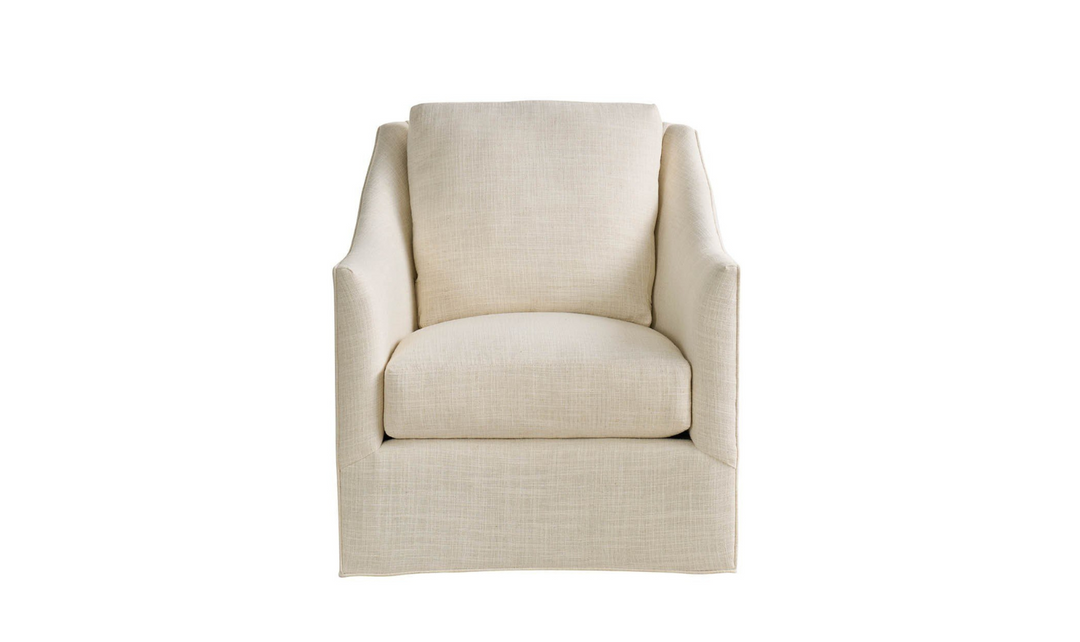 Universal Furniture Walter Fabric Swivel Chair in Beige