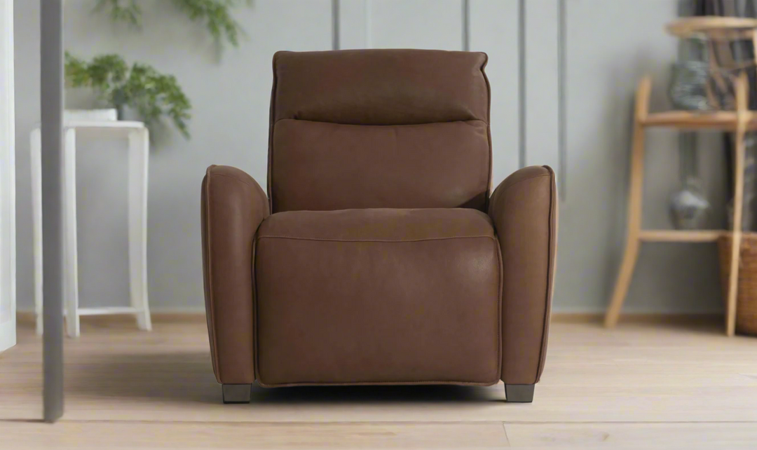 Bernhardt Sorrento Leather Power Motion Recliner Chair With USB Port-Jennifer Furniture