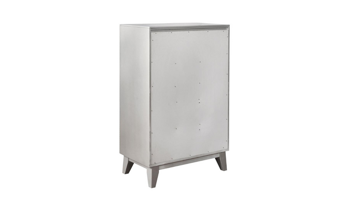 Coaster Furniture Leighton 5-Drawer Chest in Metallic Mercury Finish-Jennifer Furniture