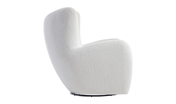 Bernhardt Silvi Fabric Swivel Chair in White