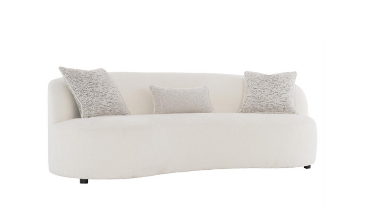 Bernhardt Elle 3-seater Fabric White Sofa with Feather Down Cushions