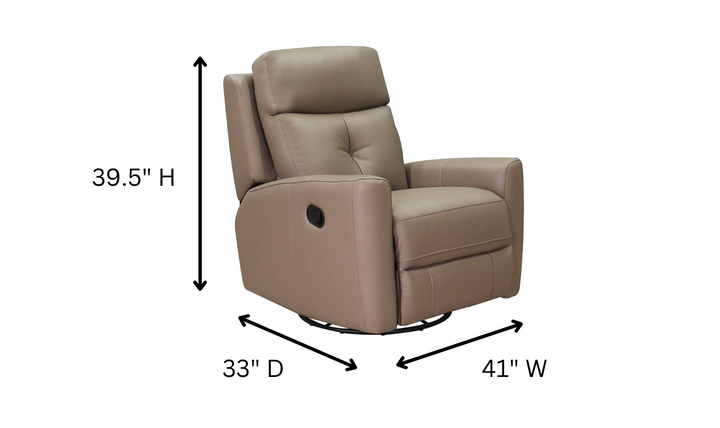 Hydeline Sterling Manual Swivel Glider Leather Recliner Chair