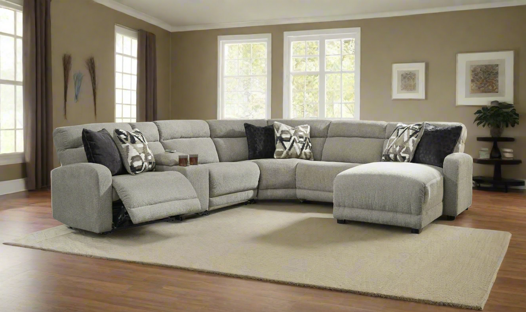 Ashley Colleyville 6-Piece Power Reclining Sectional with Chaise- Jennifer Furniture