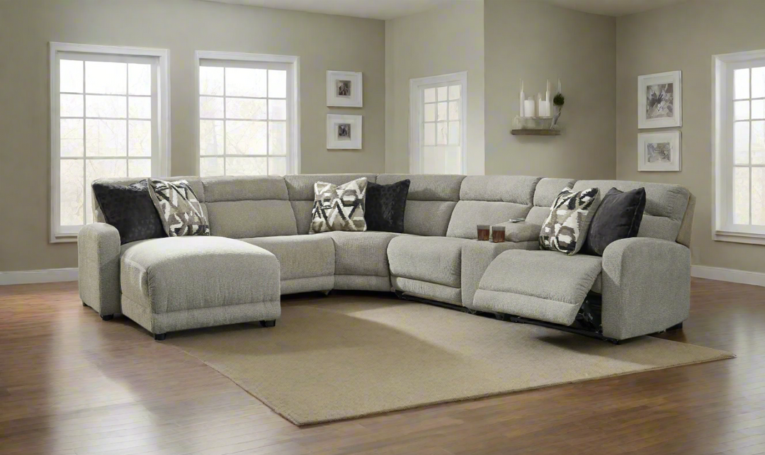 Ashley Colleyville 6-Piece Power Reclining Sectional with Chaise- Jennifer Furniture