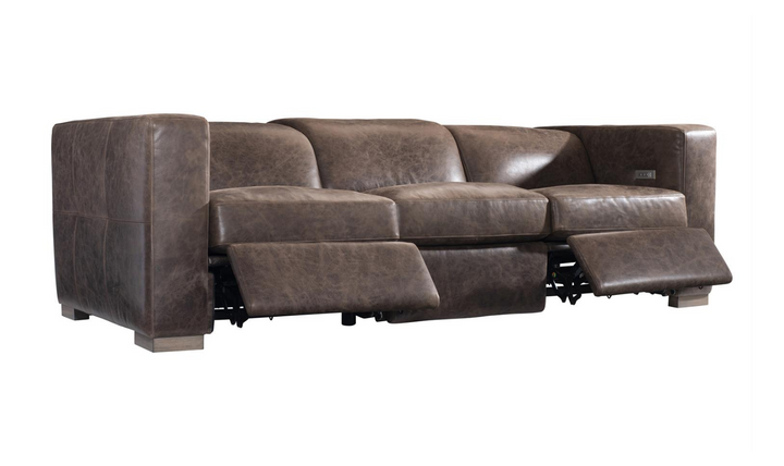 Bernhardt Arrezio 3-Seater Leather Power Motion Sofa With USB Port- Jennifer Furniture