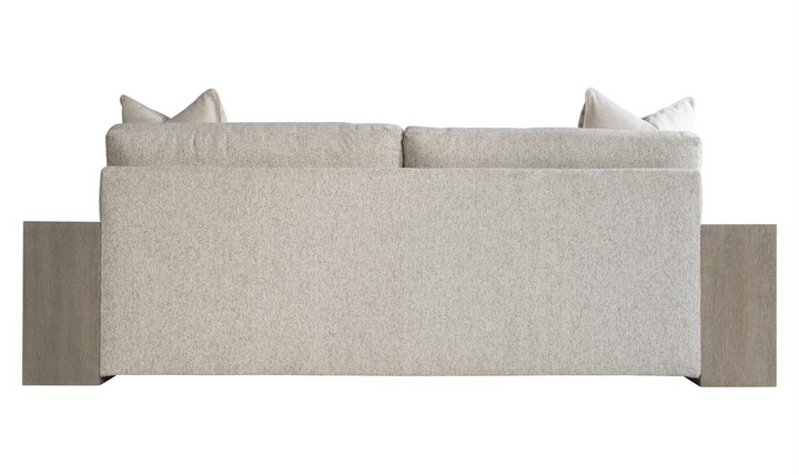 Bernhardt Kali Beige Fabric Loveseat with Square Arms