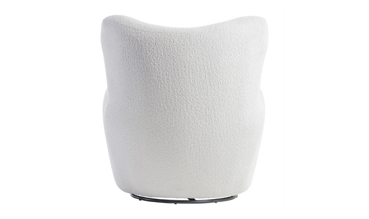 Bernhardt Silvi Fabric Swivel Chair in White