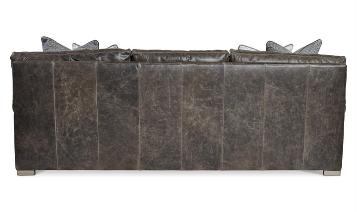 Bernhardt Burnham 3-Seater Leather Sofa in Distressed Brown