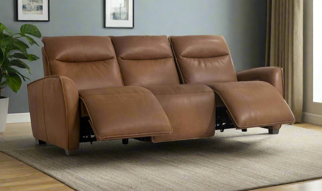 Bernhardt Sorrento 3-Seater Leather Power Motion Sofa-Jennifer Furniture