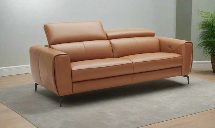 Lorenzo Reclining Premium Italian Leather Motion Sofa- Jennifer Furniture