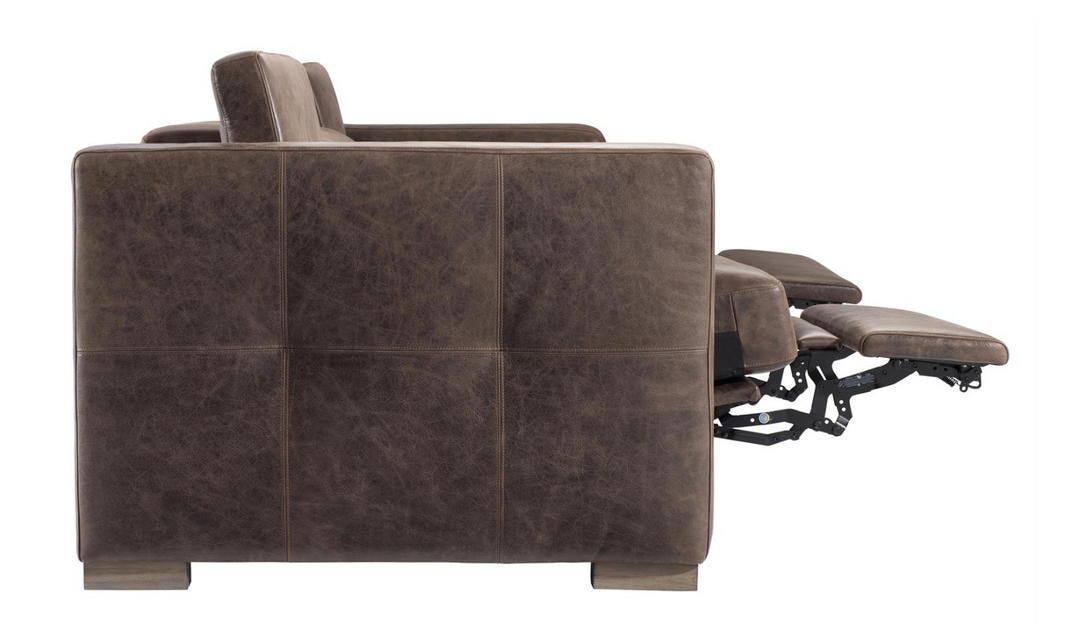 Bernhardt Arrezio 3-Seater Leather Power Motion Recliner Sofa with USB Ports