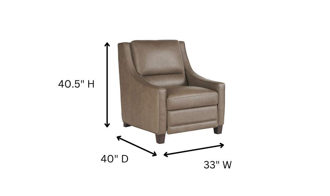 Universal Furniture Kelce Dual Power Motion Recliner Chair in Brown