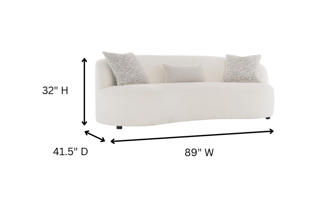 Bernhardt Elle 3-seater Fabric White Sofa with Feather Down Cushions