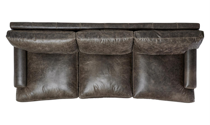 Bernhardt Burnham 3-Seater Leather Sofa in Distressed Brown