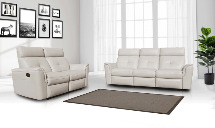 ESF Italia Adonis Leather Manual Recliner Living Room Set- Jennifer Furniture