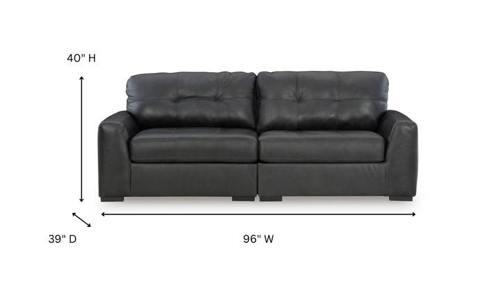 Modern Heritage Brindley Pier Sectional Sofa and Loveseat in Black-Jennifer Furniture