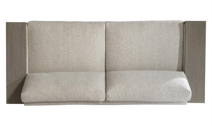 Bernhardt Kali Beige Fabric Loveseat with Square Arms