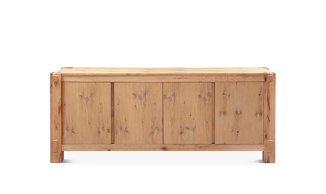 HTD Flagstaff 4 Door Buffet in Natural Distressed Oak