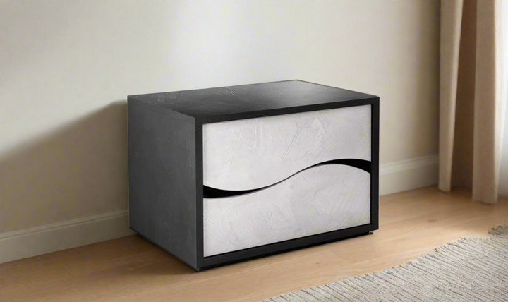 ESF Italia Ischia Rectangular 2-Drawers Nightstand In Mat Finish