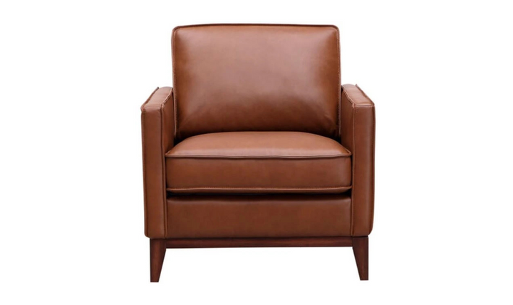 Leather Italia Georgetowne Weston Saddle Leather Chair in Brown