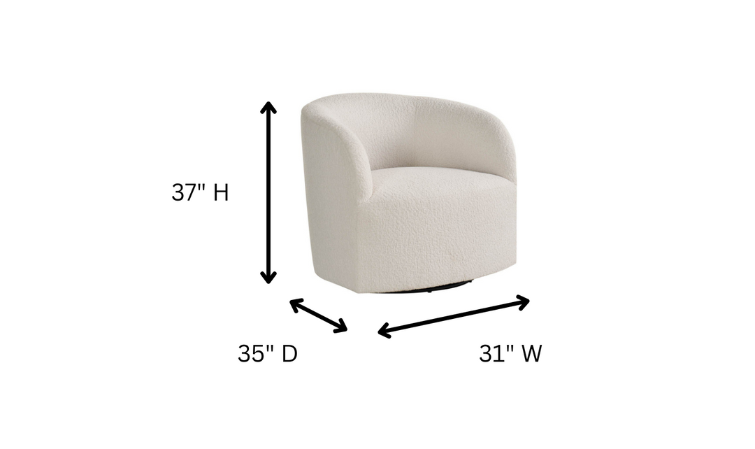 Universal Furniture Exhale Swivel Chair in Cream Fabric