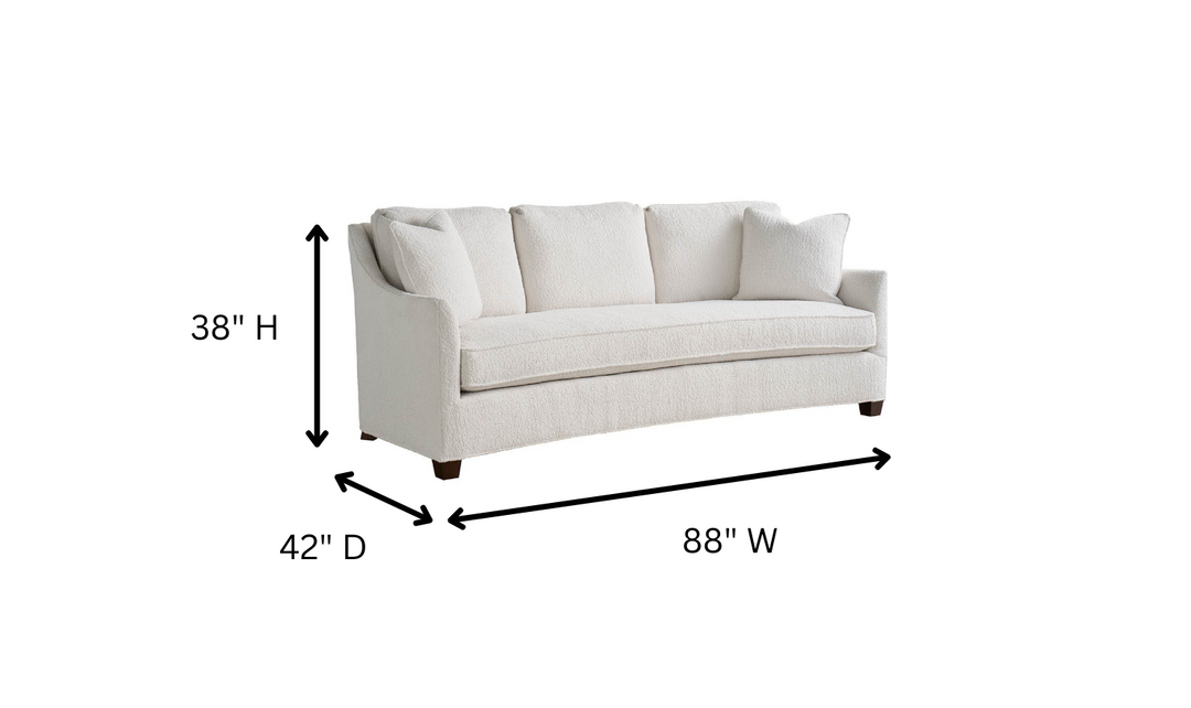 Universal Furniture Walden 3-Seater Fabric Sofa in White