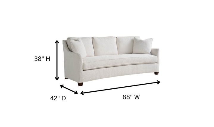 Universal Furniture Walden 3-Seater Fabric Sofa in White