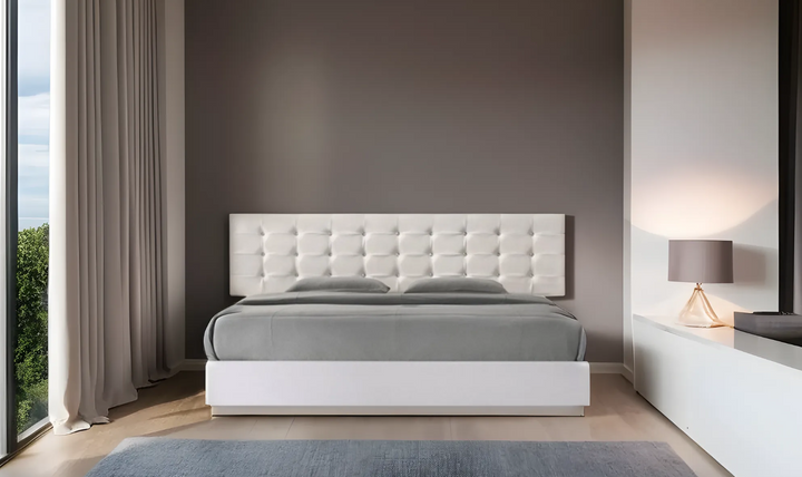 Calisson Upholstered Headboard Bed (King, and Queen Size)