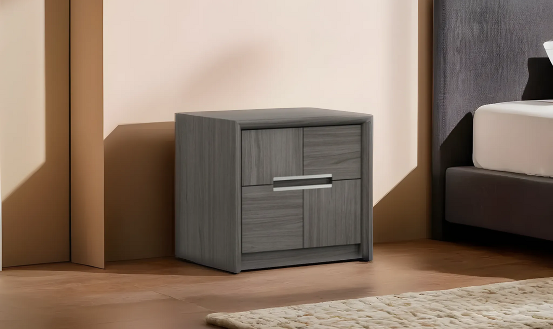 Jennifer Italia Nattier 4-Drawers Nightstand in Chestnut Brown Finish-Jennifer Furniture