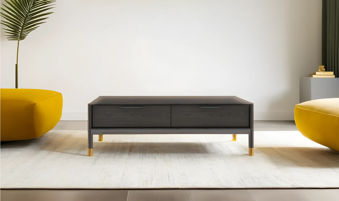 Jennifer Italia Diapo 2 Drawer Coffee Table in Wenge-Jennifer Furniture