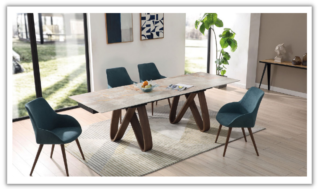 ESF Italia Bruno Extendable Brown Dining Table- Jennifer Furniture