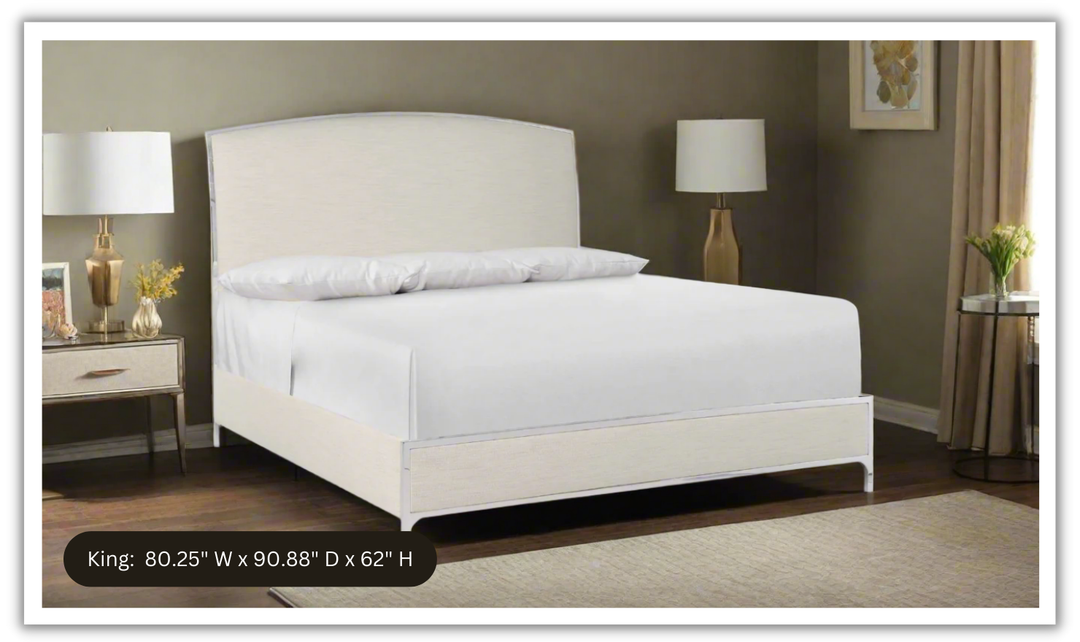 Bernhardt Silhouette Sleigh Headboard Bed with Upholstered Side Rails (King/Queen) - Jennifer