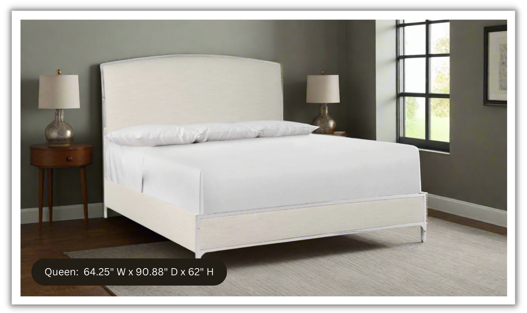 Bernhardt Silhouette Sleigh Headboard Bed with Upholstered Side Rails (King/Queen) - Jennifer