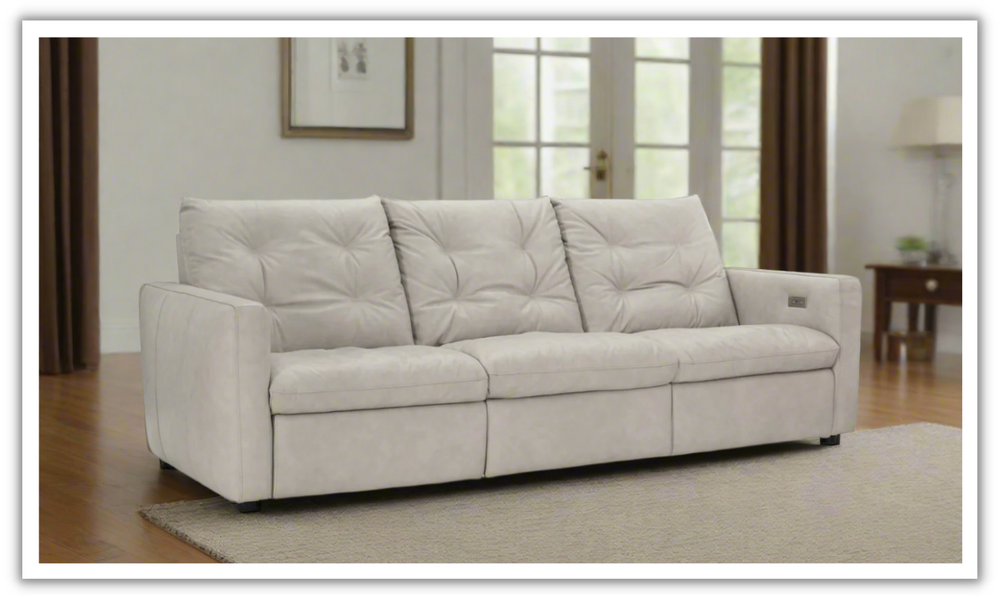 Bernhardt Kaya 3-Seater Leather Power Motion Sofa with USB Port- Jennifer Furniture