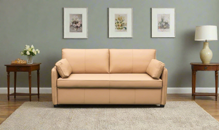 Gio Italia Jennifer Smart 2-Seater Leather Queen Sleeper Sofa