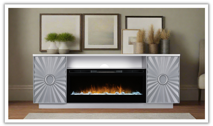 Smart Furniture Sunrise Console with Electric Fireplace