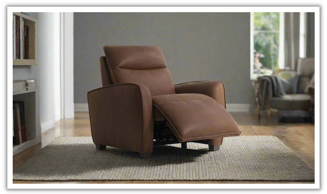 Bernhardt Sorrento Leather Power Motion Recliner Chair With USB Port-Jennifer Furniture