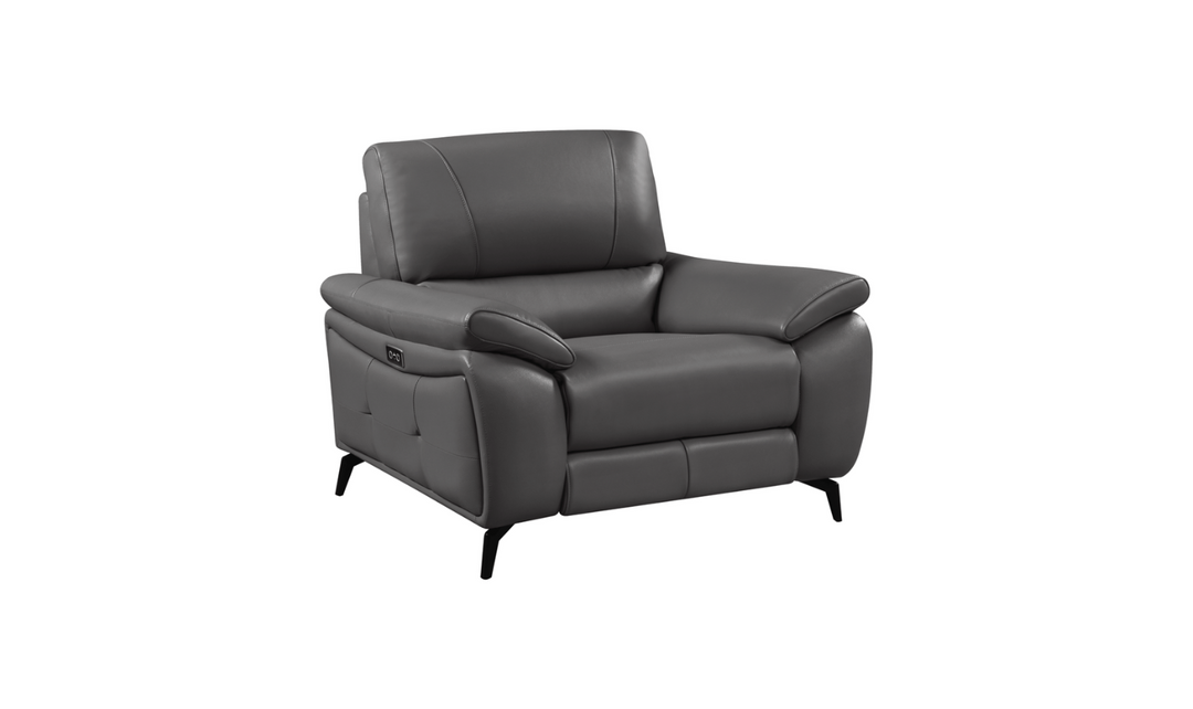 ESF Italia Jake Leather Electric Recliner Chair with Cushion Arms