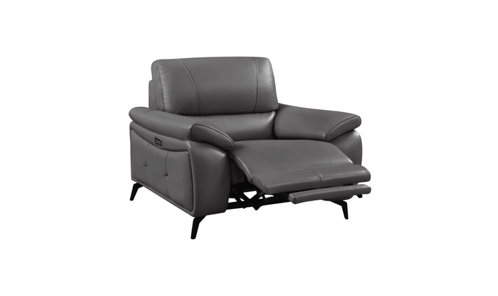 ESF Italia Jake Leather Electric Recliner Chair with Cushion Arms