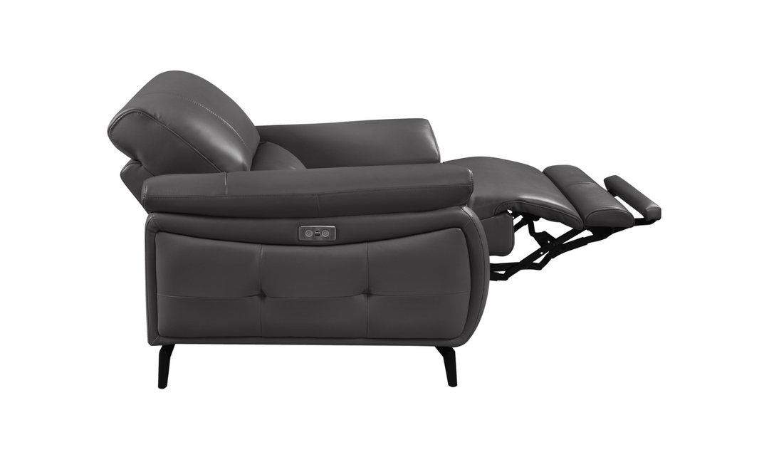 ESF Italia Jake Leather Electric Recliner Chair with Cushion Arms